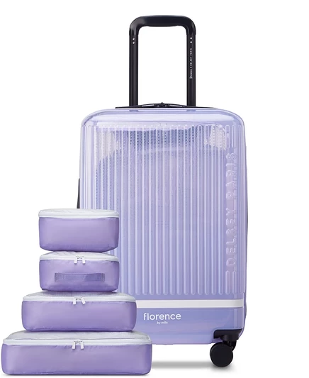 Чемодан florence by mills x Delsey Paris Gotta Glow 20″, фиолетовый