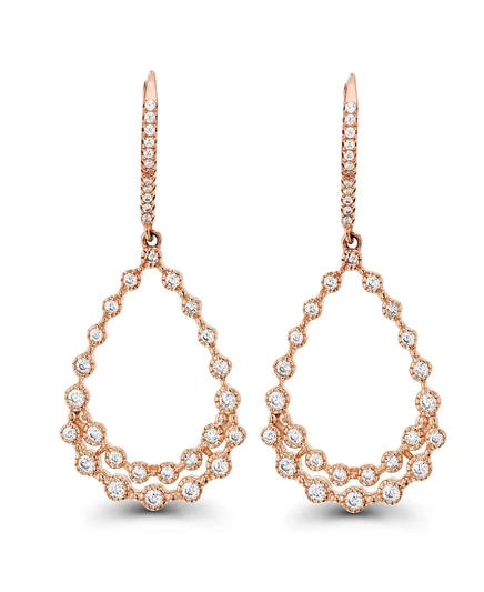 Женские серьги Macy's «Груша», фианиты, розовые