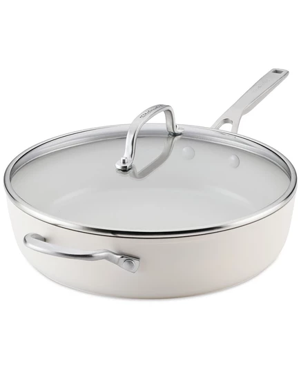 Сотейник KitchenAid 4,7 л с керамическим покрытием, белый