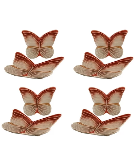 Десертные тарелки Bordallo Pinheiro Cloudy Butterflies, набор 4, желтые