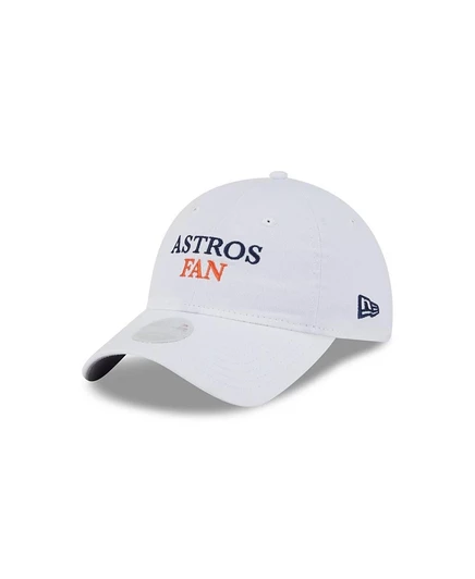 Женская белая кепка New Era для болельщиков команды Houston Astros Team Fan 9 TWENTY с регулируемой длиной, белая
