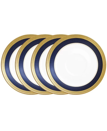Набор из 4 блюдец Noritake Odessa Cobalt Gold, 15 см, синие