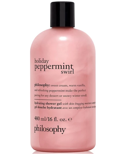 увлажняющий гель для душа philosophy Holiday Peppermint Swirl, 16 унций, без цвета