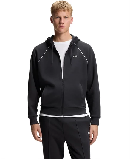 Мужская толстовка Hugo Boss BOSS на молнии с кантом, синяя