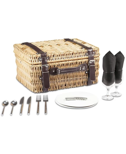Пикниковая корзина Picnic Time Champion с набором на 2, коричневая