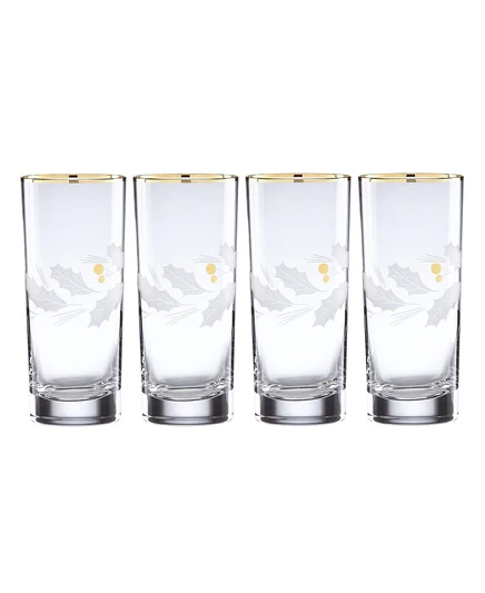 Стаканы хайбол Lenox Holiday Gold, 4 шт., прозрачные