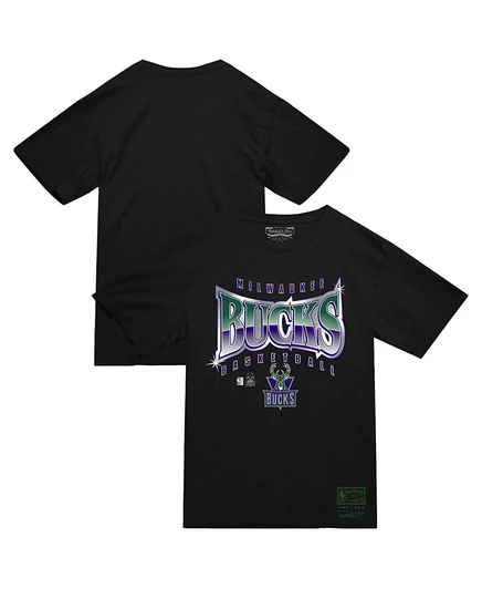 Мужская черная футболка Mitchell & Ness из коллекции Milwaukee Bucks Glow Up от Mitchell & Ness black