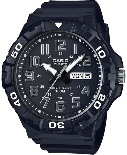 Мужские часы Casio, ремешок из смолы 50 мм, черные