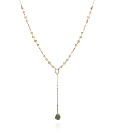 Женское колье T Tahari Delicate Y, позолоченное, золотое