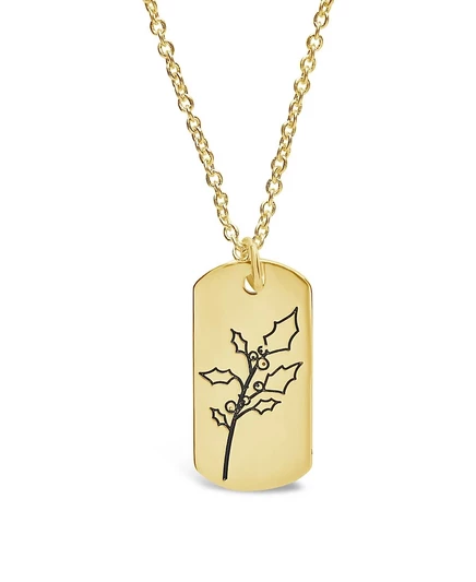 Женское ожерелье Sterling Forever Birth Flower, золотистое