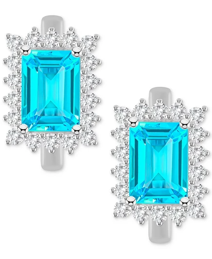 Женские серьги-конго Macy's из серебра, голубой топаз