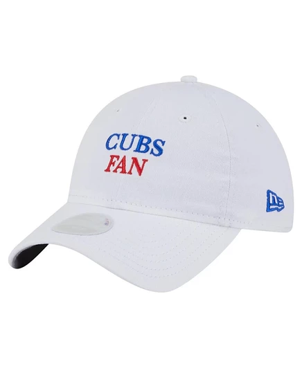 Женская белая шляпа болельщика команды Chicago Cubs New Era Team 920 с регулируемой головкой белого цвета
