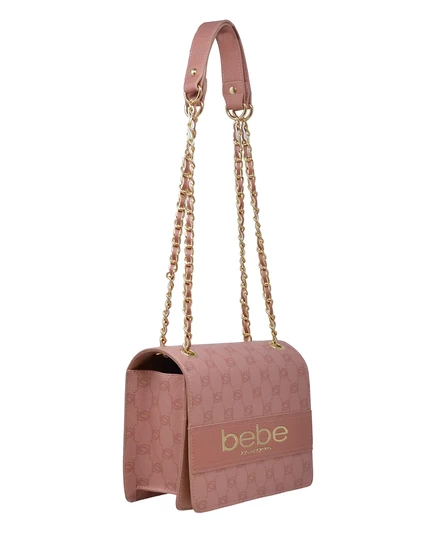 Сумка через плечо с монограммой Bebe Serena dusty rose