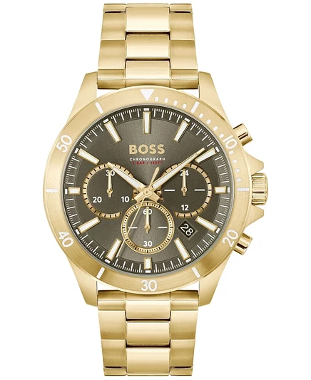 Мужские часы Hugo Boss Troper хронограф, 45 мм, золотистые