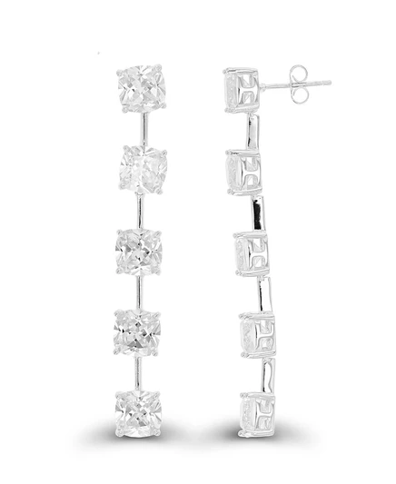 Женские серьги-подвески Macy's, серебро, серебристые