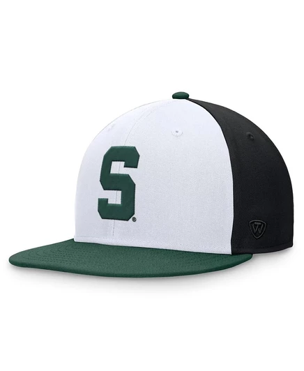 Мужская кепка Top of the World Michigan State Spartans, бело-зеленая