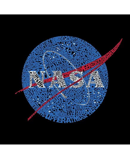 Мужской лонгслив LA Pop Art с логотипом NASA, черный