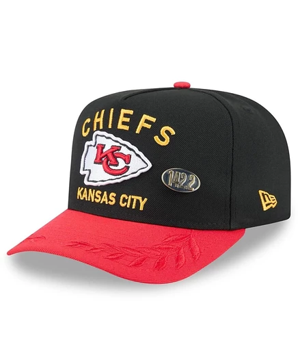 Мужская бейсболка New Era Kansas City Chiefs 59FIFTY, черно-красная