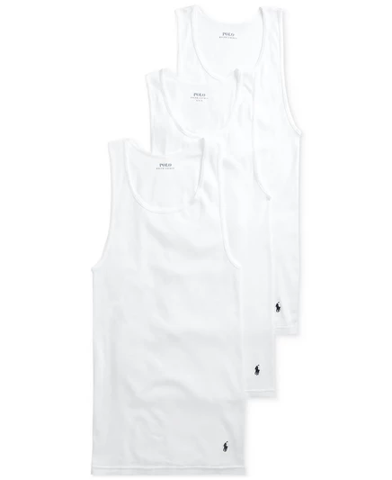 Мужская майка polo ralph lauren classic-fit, 3 шт., белая
