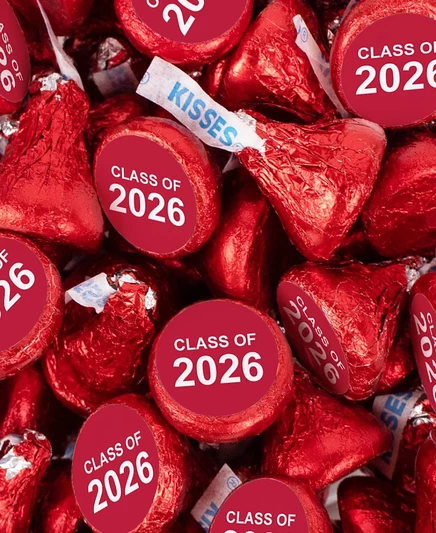 Конфеты Just Candy Hershey's Kisses 454 г, красные