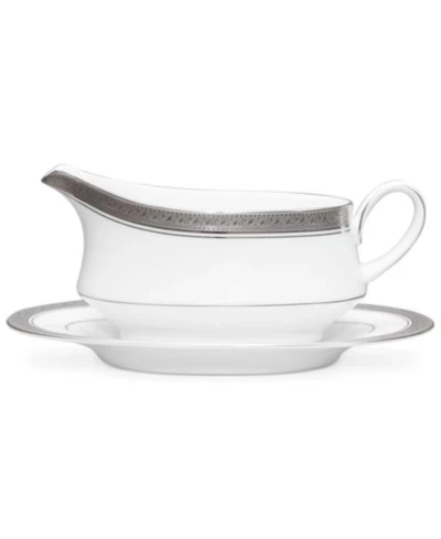 Соусник с подставкой Noritake Crestwood Platinum