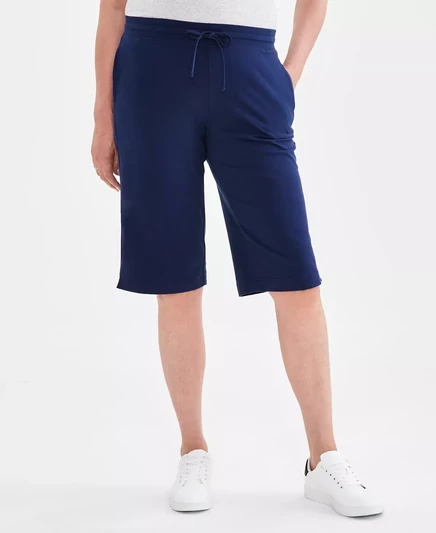 Изящные трикотажные брюки-скиммеры Style & Co, созданные для Macys industrial blue