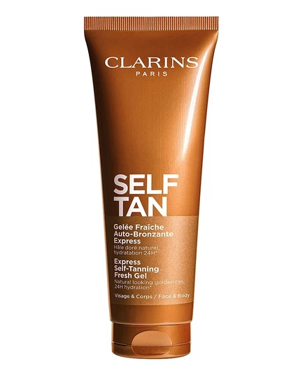 Гель для загара Clarins Self-Tan для лица и тела, 4,5 унции, бесцветный
