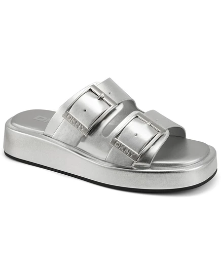 Женские сандалии dkny leocadia на платформе, серебристые