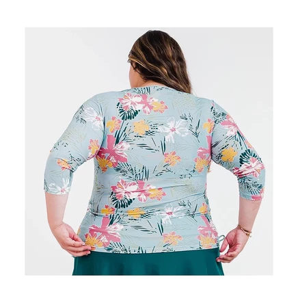 Плавательный топ Margaux от Calypsa Plus Size hawaiian paradise