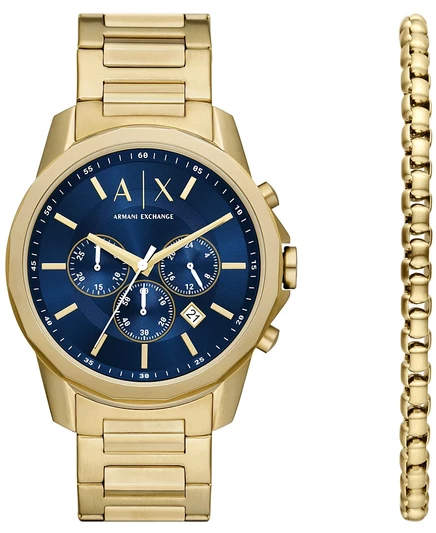 Мужские часы AX Armani Exchange хронограф 44 мм, золотистые