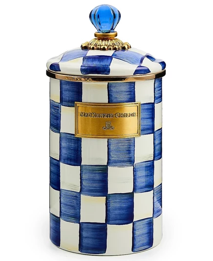 Банка Mackenzie-Childs Royal Check эмалированная, 1,9 л