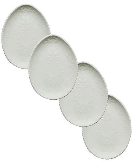 Набор тарелок Tableau Egg Relief 4 шт, белые