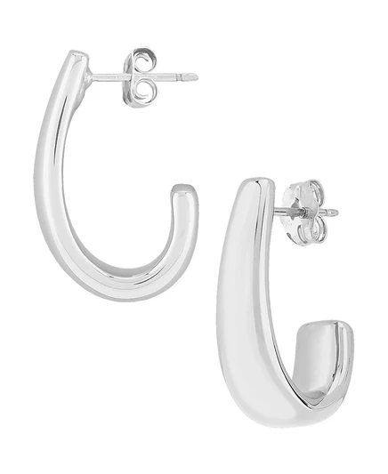 Женские J-серьги-кольца Macy's, 14 карат, белое золото