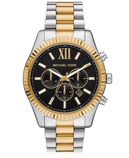 Мужские часы Michael Kors с хронографом Lexington, двухцветные, из нержавеющей стали, 44 мм, мультиметровые