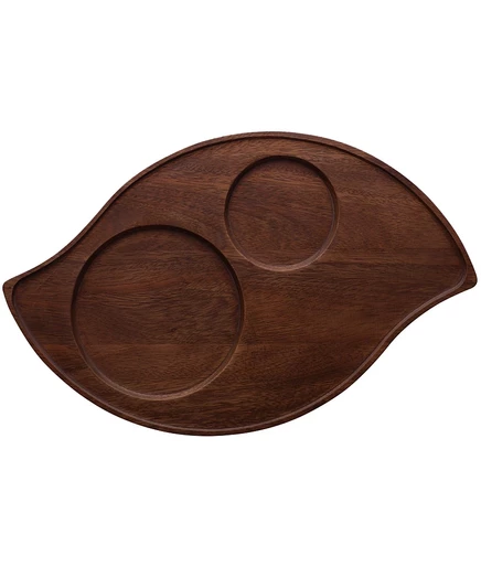 Поднос Noritake Kona Wood Wave, 42,5 см, темное дерево