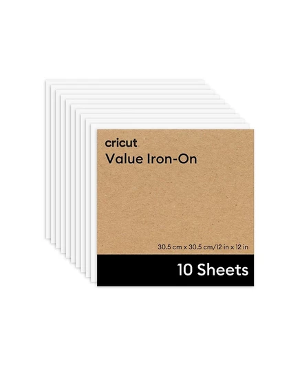 Термоплёнка Cricut Value Iron-On 30,5×30,5 см, 10 шт., белая
