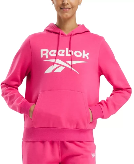 Женская флисовая толстовка с большим логотипом Reebok bold pink