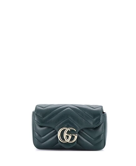 Женская сумка Gucci Super Mini GG Marmont, синяя