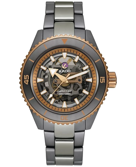Мужские часы Rado Captain Cook 43 мм керамика/титан, серые