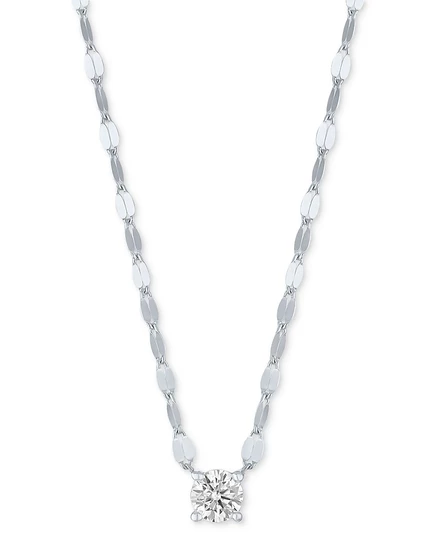 Кулон Forever Grown Diamonds лаб. брилл. 1/4 кт., серебристый