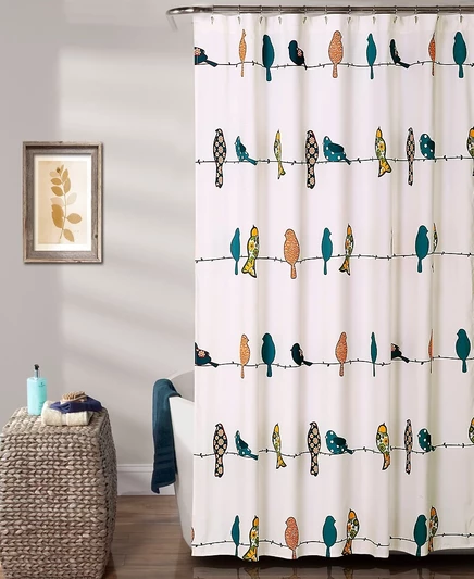 Занавеска для душа Rowley Birds с пышным декором, 72