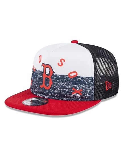 Мужская кепка New Era 9FIFTY Boston Red Sox, бело-красная