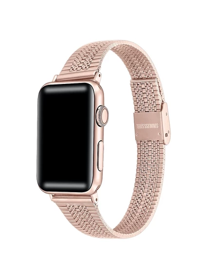 Шикарный двухцветный ремешок Eliza Унисекс из нержавеющей стали для Apple Watch, Размер- 38,40,41 мм pink