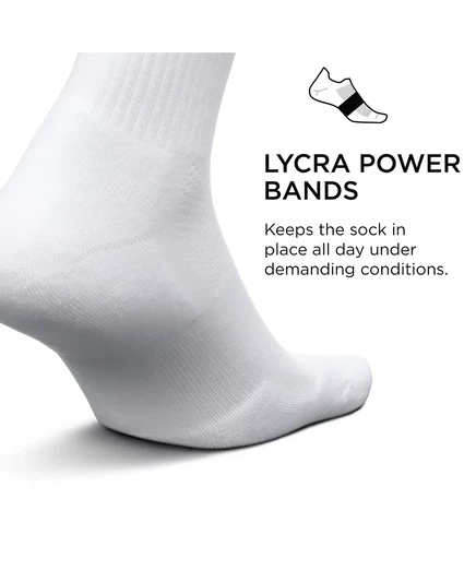 Мужские спортивные носки Feetures Cushion Classic Crew Sock для женщин и мужчин - Влагоотводящие спортивные носки white