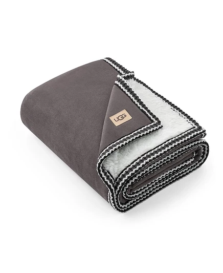 Плед UGG Kirkwood UGG Braid, 127×178 см, коричневый