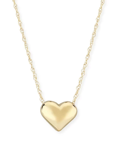 Колье Macy's с объемным сердцем из 14k желтого золота