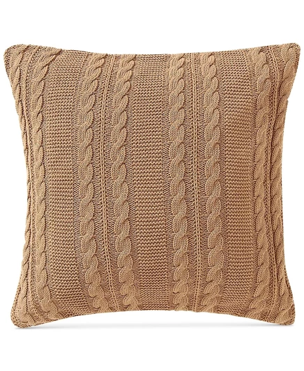 Декоративная подушка из хлопчатобумажной ткани VCNY Home Dublin Cable Knit, 18
