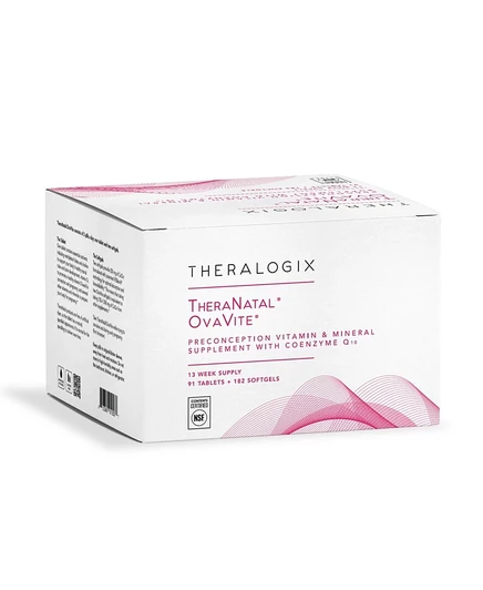 Витамины для беременных Theralogix TheraNatal OvaVite до зачатия - Запас на 13 недель - Витамины для беременных и пищевая добавка для женщин с коэнзимом Q10 -Сертифицированные NSF мультивитамины