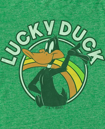 Мужская футболка с коротким рукавом Lucky Duck от Looney Tunes kelly heather