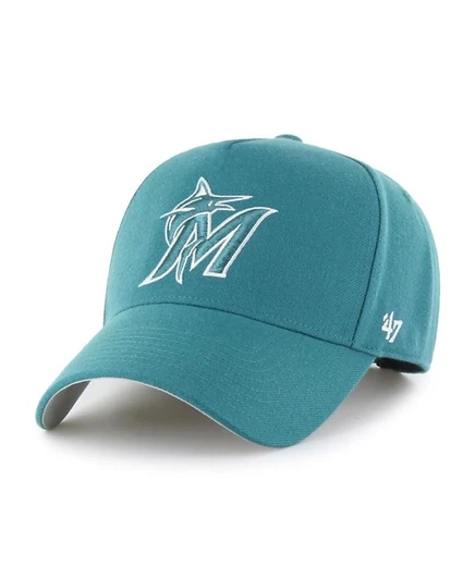 Мужская бейсболка '47 brand miami marlins, бирюзовая